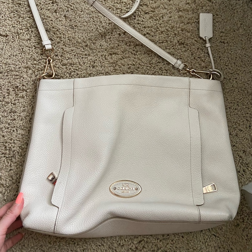 Coach Creamy white cross body
